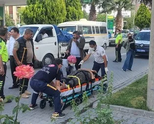 Emine teyze elektrikli bisikletten düştü