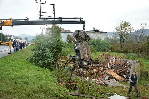 Ordu'da takla atan otomobildeki kadın öldü, sürücü yaralandı