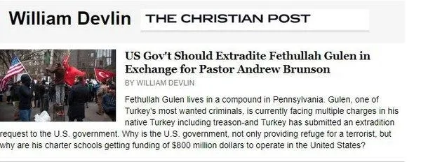 ABD’li rahipten “Rahip Brunson-Fetullah Gülen takası” önerisi-1