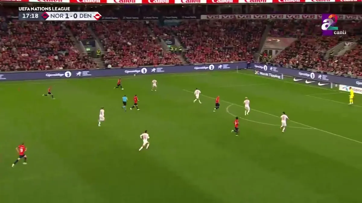 Norveç 2-0 Danimarka GOL: Haaland