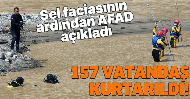 Giresun'daki sel faciasının ardından AFAD açıkladı! 157 vatandaş kurtarıldı