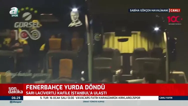 Ertelenen 29 Aralık Galatasaray Fenerbahçe Süper Kupa maçı sonrası Fenerbahçe Yurda Döndü! Coşkulu karşılama kamerada | VİDEO