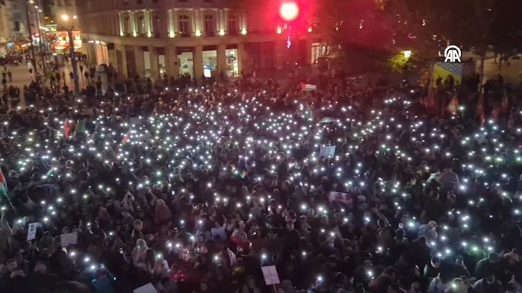 Fransa’da Filistin’e destek gösterisi!