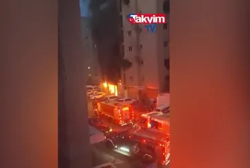 Kuveyt’te yangın faciası! İşte o anlar...