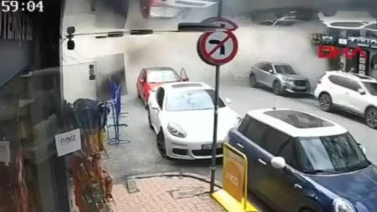 Güngören’deki binanın çökme anı kamerada!