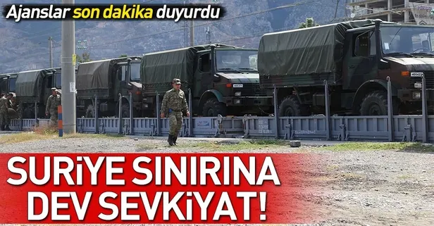 Suriye sınırına askeri sevkiyat