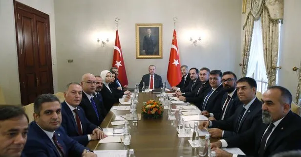 Başkan Erdoğan’dan Dolmabahçe’de önemli kabul