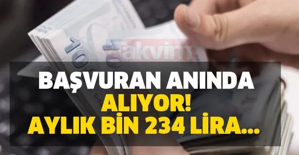 Başvuran anında alıyor! Aylık bin 234 lira...