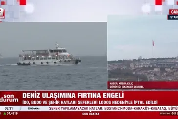 Deniz ulaşımına fırtına engeli