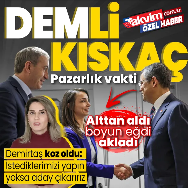DEMden CHP ile ortak komisyon itirafı! Özgür Özel ve İmamoğluna Başak Demirtaşlı kıskaç... İstediklerimizi yapın yoksa aday çıkarırız