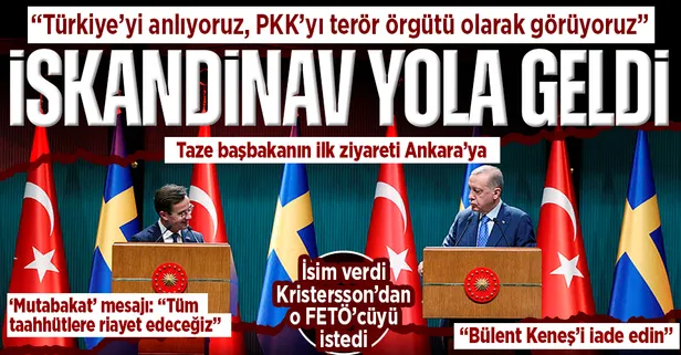 Başkan Erdoğan ve İsveç Başbakanı Ulf Kristersson'dan önemli açıklamalar