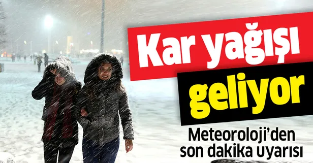 Meteoroloji'den son dakika kar yağışı uyarısı! Yarından itibaren sıcaklıklar düşüyor