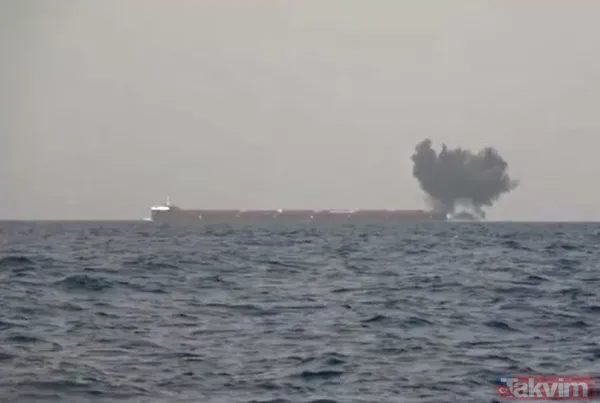 Kızıldeniz'de Yunan gemisinin vurulma anı kamerada! Husiler açık açık ilan etti... "Daha fazlasını vuracağız" - 1