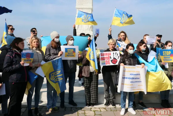 SON DAKİKA: Rusya Ukrayna savaşında son durum! Türkiye'deki Ukraynalılar Rusya'yı protesto etmek için meydanlara akın etti - 7