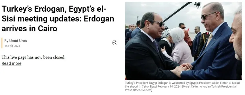 Son dakika: Başkan Erdoğan'ın Mısır çıkarması dünya basınında: İki ülke arasında kilometre taşı! Akdeniz'de iş birliği Yunan'ı korkuttu-2