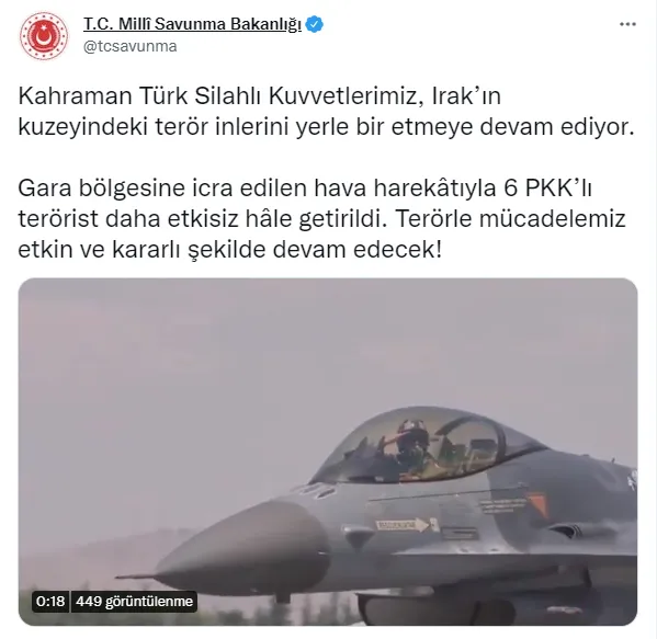 Son dakika: MSB duyurdu! Gara'da 6 terörist etkisiz hale getirildi-1