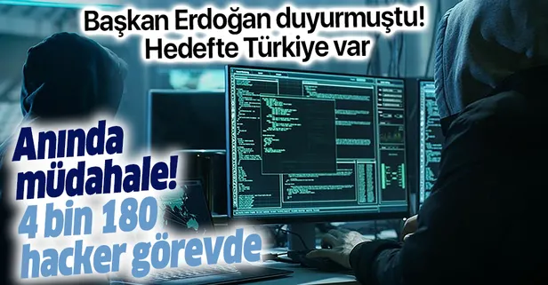 4 bin 180 hacker görevde! Siber saldırıları Avcı, Azad ve Kasırga püskürtüyor