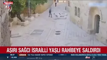 Doğu Kudüs'te rahibeye saldırı kamerada
