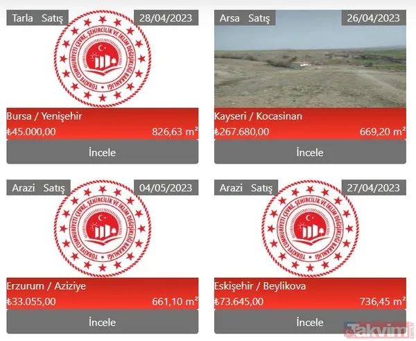 Prefabrik ev, bahçe, çiftlik hayali kurana müjde! Milli Emlak satılık arazi ilanlarını duyurdu! 13 bin TL'ye İzmir Tire'de satılık arsa! - 22