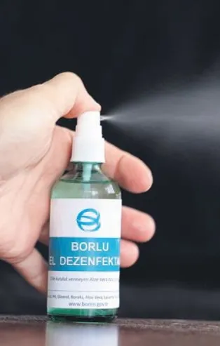 Borlu dezenfektan haftaya raflarda