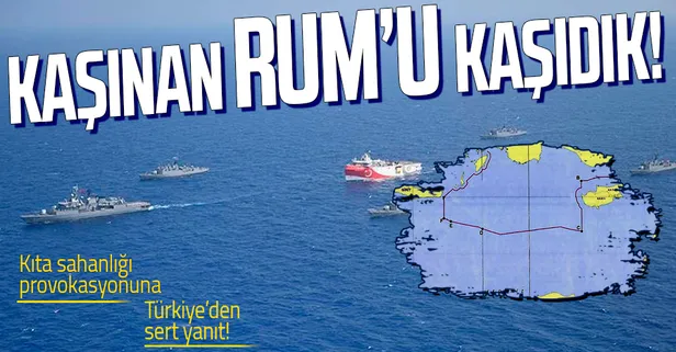 Güney Kıbrıs Rum Yönetimi (GKRY)'den skandal hamle! Deniz Kuvvetlerinden kıta sahanlığımıza giren araştırma gemisine müdahale!
