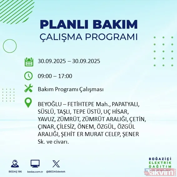 İstanbul’un 23 ilçesinde elektrikler kesilecek! 30 Eylül 2025 BEDAŞ kesinti listesi - 38