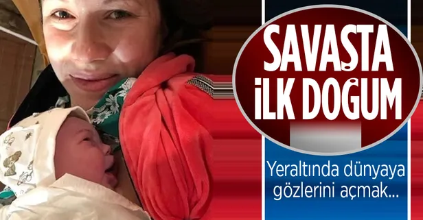 Bomba seslerinin içinde Ukrayna'da ilk doğum