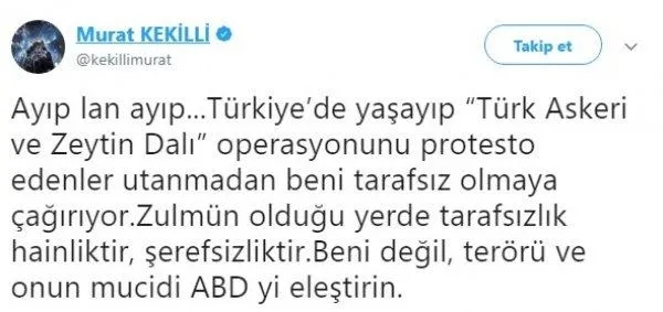 Murat Kekilli: Zulmün olduğu yerde tarafsızlık hainliktir-2