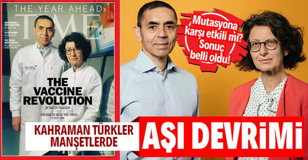 SON DAKİKA: Kovid-19 aşısını bulan Şahin ve Türeci TIME'a kapak oldu! Pfizer dünyaya duyurdu: Mutasyona karşı da etkili