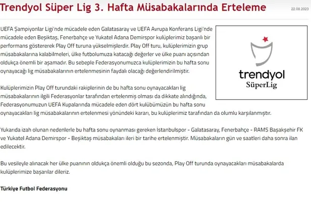 takvimcomtr-sormustu-tff-harekete-gecti-galatasaray-fenerbahce-besiktas-ve-adana-demirsporun-hafta-sonu-maclar-1692721764670.jpeg Takvim.com.tr sormuştu TFF harekete geçti! Galatasaray, Fenerbahçe, Beşiktaş ve Adana Demirspor'un hafta sonu maçları ertelendi-2