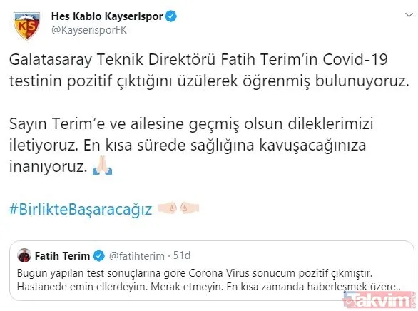 Corona virüse yakalanan Fatih Terim'e destek mesajları: Nefesim daralıyor - 15