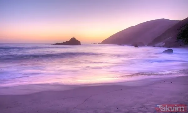 Lavanta renkli plajlar: Dünyada nadir görülüyor! Meğer mor kumun sırrı... - 3