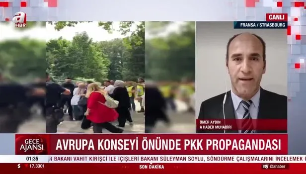 Avrupa Konseyi önünde PKK provokasyonu! Terör yandaşları Türk vatandaşlara saldırdı