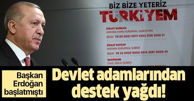 Milli Dayanışma Kampanyası'na destek