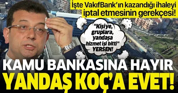 Ibb Den Bir Adrese Teslim Ihale Daha Vakifbank In Kazandigi Ihaleyi Iptal Edip Koc A Ait Olan Yapi Kredi Ye Teslim Etti Takvim
