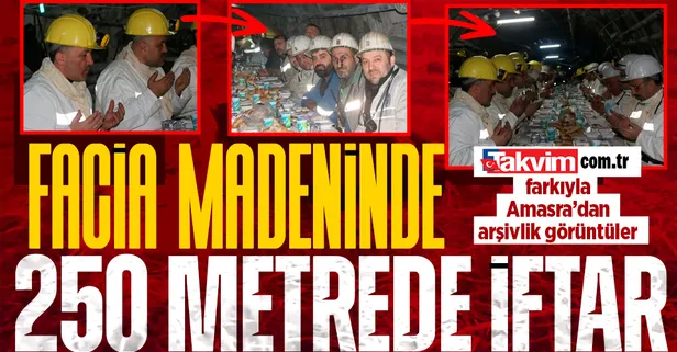 Amasra'daki facia madeninin içinden arşiv görüntüleri! Emekçilerin yerin 250 metre altındaki iftarı objektiflere böyle yansıdı