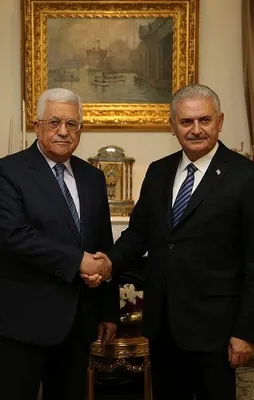 Başbakan Yıldırım, Mahmud Abbas'la görüştü