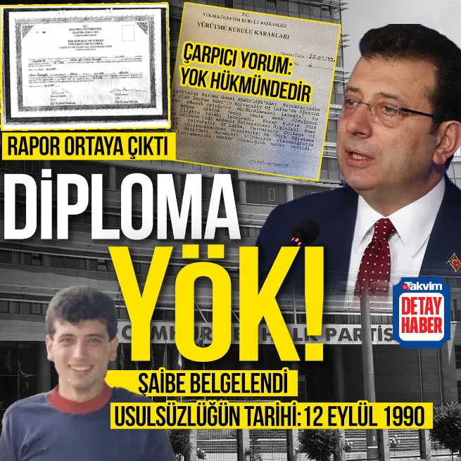 Ekrem İmamoğlunun diplomasındaki usulsüzlük belgeyle tescillendi! YÖK raporu ortaya çıktı: Başvuru bitmeden 2 gün önce şaibeli yatay geçiş