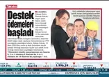Destek ödemeleri başladı
