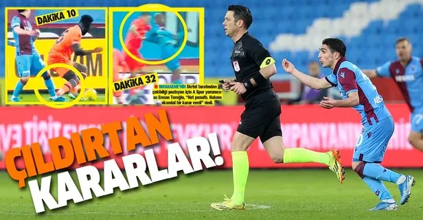 Trabzonspor - Başakşehir maçında taraftarı çıldırtan kararlar!