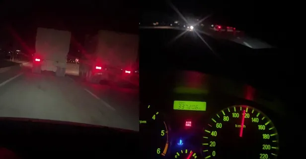 Hatay'da trafik çığrından çıktı! Hafriyat kamyonlarının ölüm yarışı kamerada