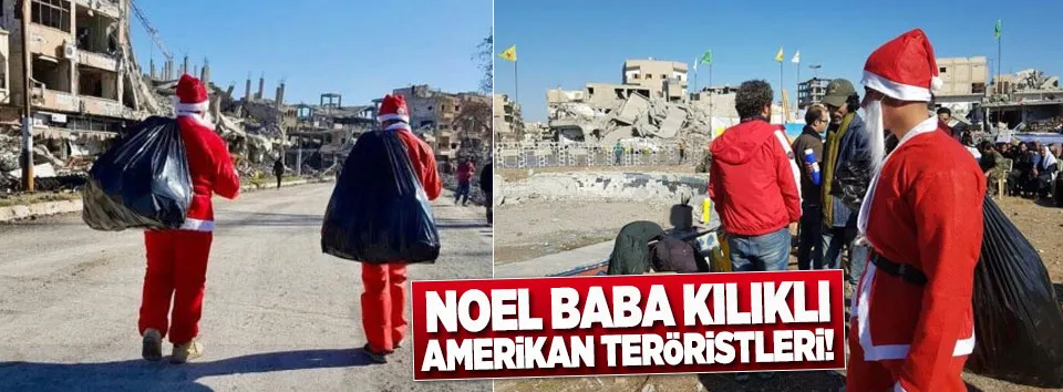 PKK'lı teröristler Rakka'da Noel'i kutladı