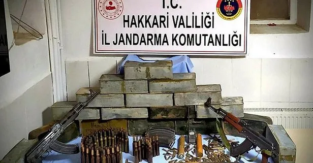 Son dakika: Hakkari’de PKK’lı teröristlere ait silah ve mühimmat ele geçirildi