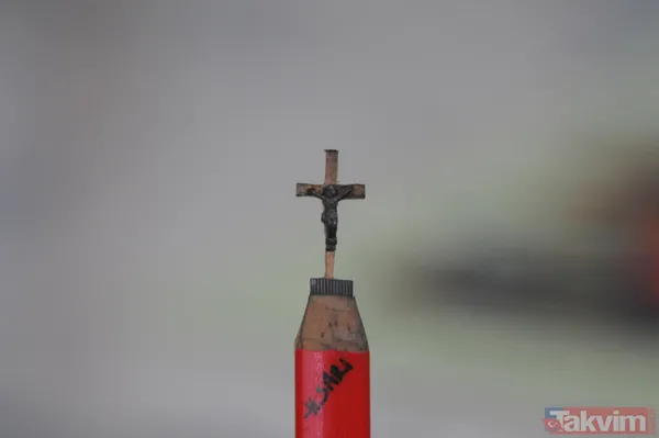 İnternetten görüp başladı! 7 yıldır kurşun kalem ucuna figürler işliyor! 200'ün üzerinde çalışması var - 17