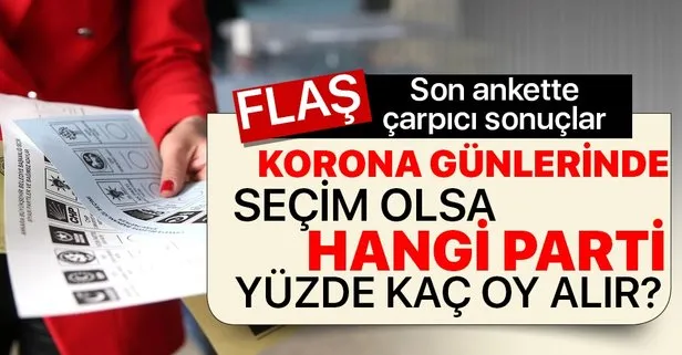 Bugün seçim olsa hangi parti yüzde kaç oy alır?