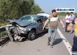 TEM Otoyolunda feci kaza 3 yaralı
