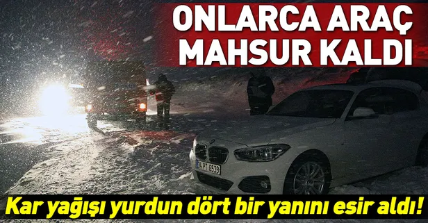 Kar yağışı yurdun dört bir yanını esir aldı! Görüş mesafesi yarım metreye kadar düştü! (Güncel yol durumu)