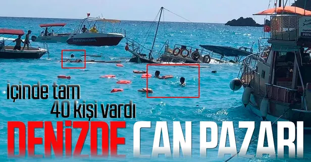 Son dakika: Fethiye'de korku dolu anlar: Tur teknesi battı 1'i çocuk 3 kişi yaralandı