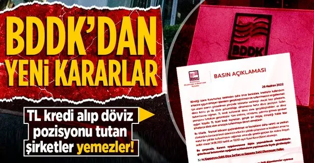 BDDK’dan son dakika açıklaması