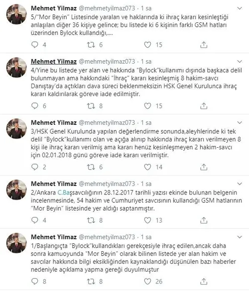 HSK Başkanvekili Mehmet Yılmaz'dan 'Mor Beyin' listesi açıklaması-1